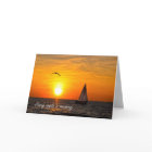 Sailboat and Sunset on Lake sympathy