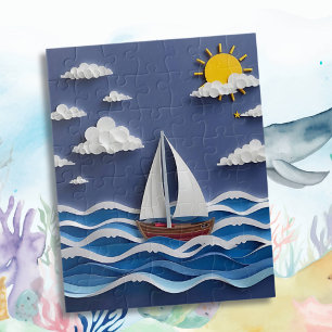 Sailboat and Sunshine   Paper Quilling  Jigsaw Puzzle