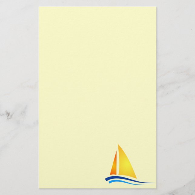 Sailboat Art Stationery (Front)