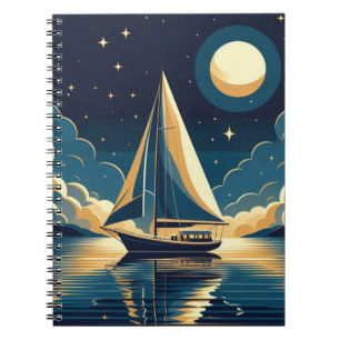 Sailboat at night notebook