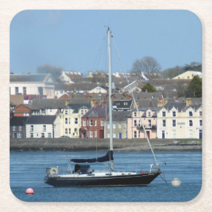 Sailboat at Rest in Irish Harbour - Coaster