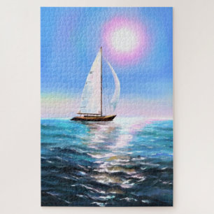 Sailboat at Sunrise - Drawing Jigsaw Puzzle