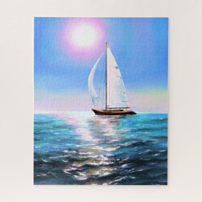 Sailboat at SunriseJigsaw Puzzle - Pinting (Vertical)