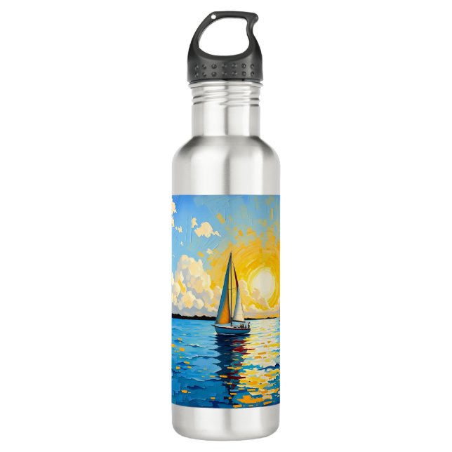 Sailboat at Sunset 710 Ml Water Bottle (Front)