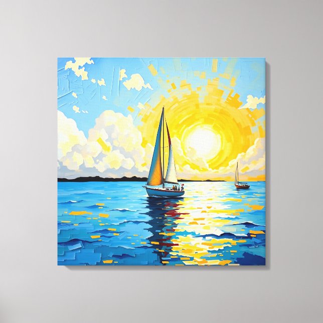 Sailboat at Sunset Canvas Print (Front)