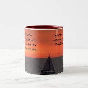 Sailboat At Sunset Ceramic Mug