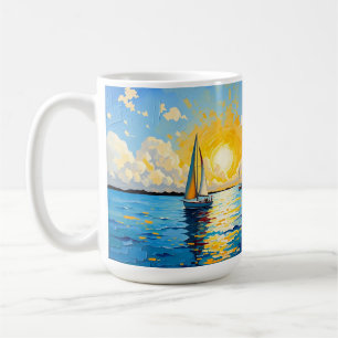 Sailboat at Sunset Coffee Mug
