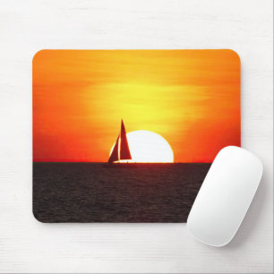 Sailboat at Sunset Mouse Mat