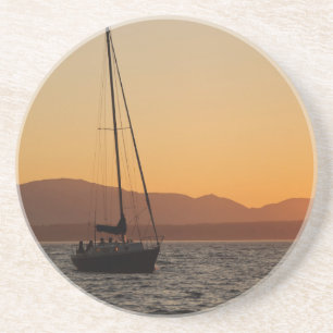 Sailboat At Sunset On The Puget Sound Coaster