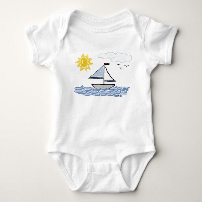 Sailboat Baby Bodysuit (Front)