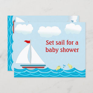 Sailboat Baby Shower Invitation