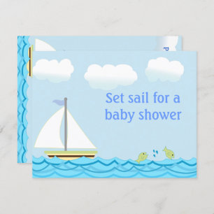Sailboat Baby Shower Invitation