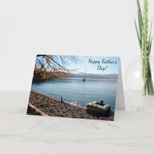 Sailboat Beach Father's Day Card (Front)