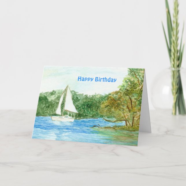 Sailboat Birthday Card (Front)
