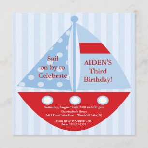 Sailboat Birthday Invitation