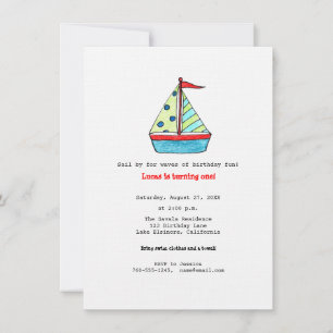 Sailboat Birthday Invitation