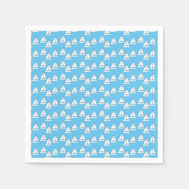 Sailboat Birthday Napkin (Front)