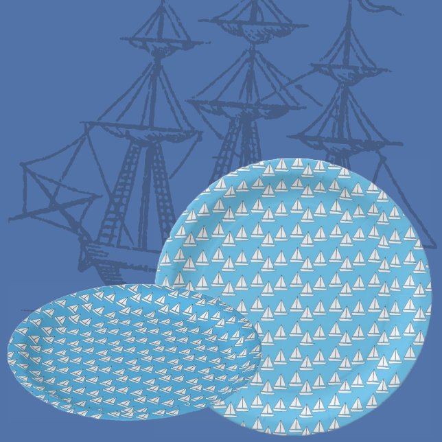 Sailboat Birthday  Paper Plate (Creator Uploaded)