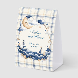 Sailboat Blue Plaid Ahoy Its a Boy Babies Sweet