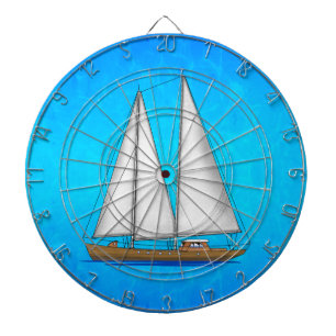 Sailboat Blue Waters Dartboard