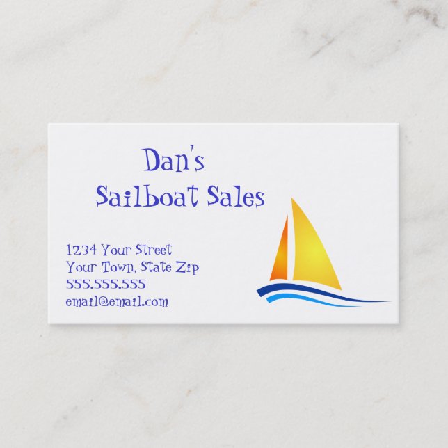 Sailboat Business Cards (Front)