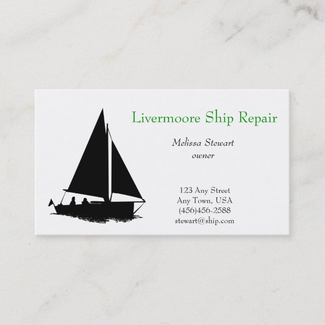 Sailboat Business Cards (Front)