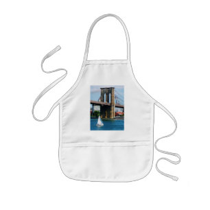 Sailboat by the Brooklyn Bridge Kids Apron