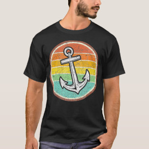 Sailboat Captain Retro Anchor Sailing  T-Shirt