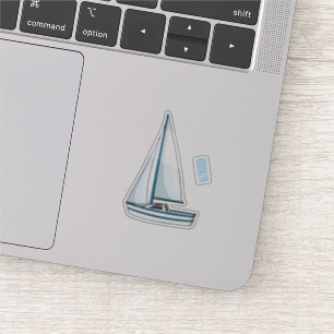 Sailboat cartoon illustration