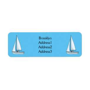 Sailboat cartoon illustration
