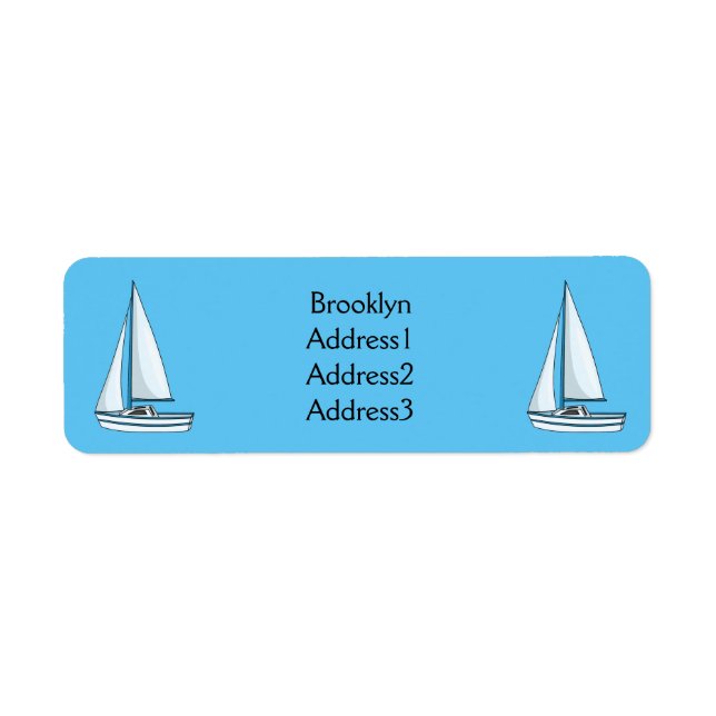 Sailboat cartoon illustration (Front)