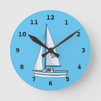 Sailboat cartoon illustration
