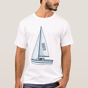 Sailboat cartoon illustration T-Shirt
