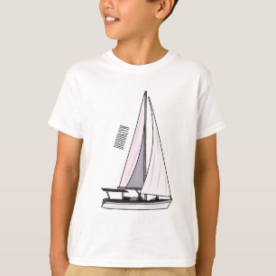 Sailboat cartoon illustration T-Shirt