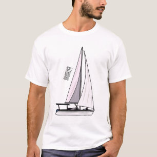Sailboat cartoon illustration T-Shirt