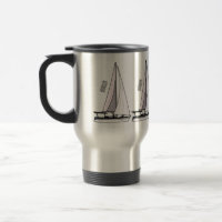 Sailboat cartoon illustration