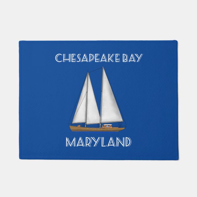 Sailboat Chesapeake Bay Maryland Doormat (Front)