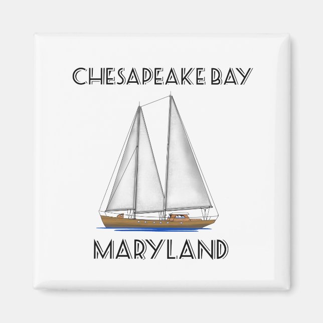 Sailboat Chesapeake Bay Maryland Magnet (Front)