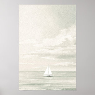 Sailboat Coastal and Ocean Art Print