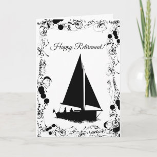 Sailboat Custom Retirement Greeting Card