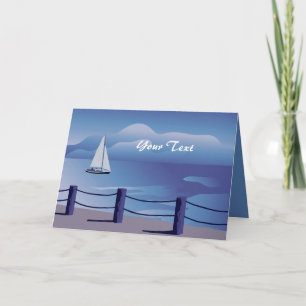Sailboat Custom Sailing Greeting Card