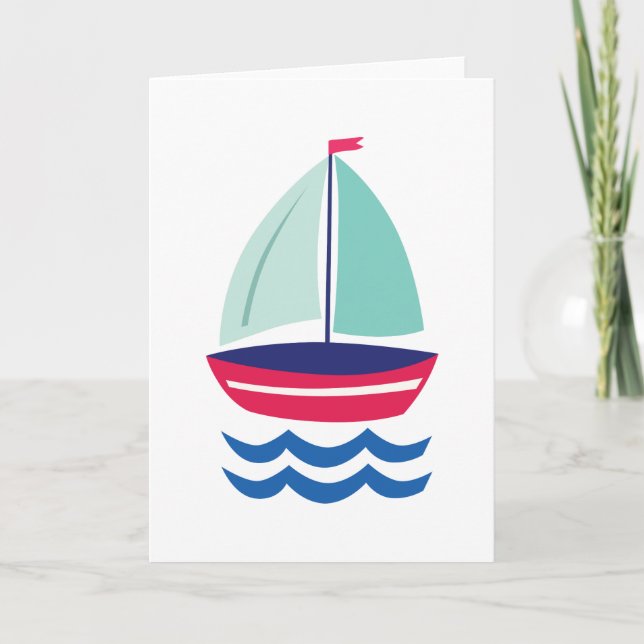 Sailboat Cute Card (Front)
