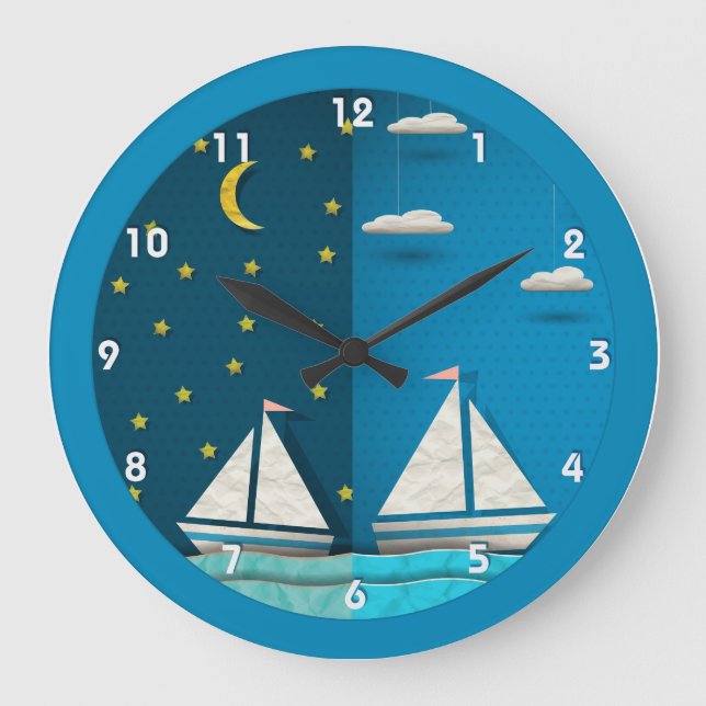 Sailboat Day Night Clock (Front)