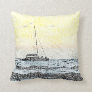 Sailboat Decorative Pillow