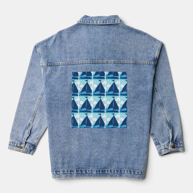 Sailboat Denim Jacket (Back)