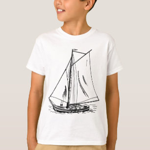 Sailboat Drawing Vintage T-Shirt