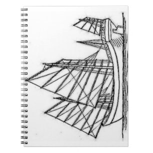 sailboat east Asia Notebook
