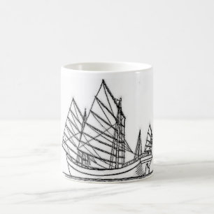 sailboat east coffee mug