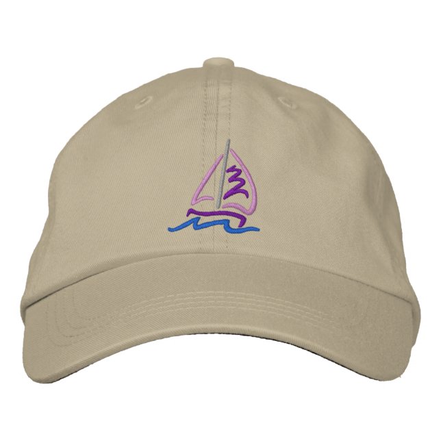 Sailboat Embroidered Hat (Front)