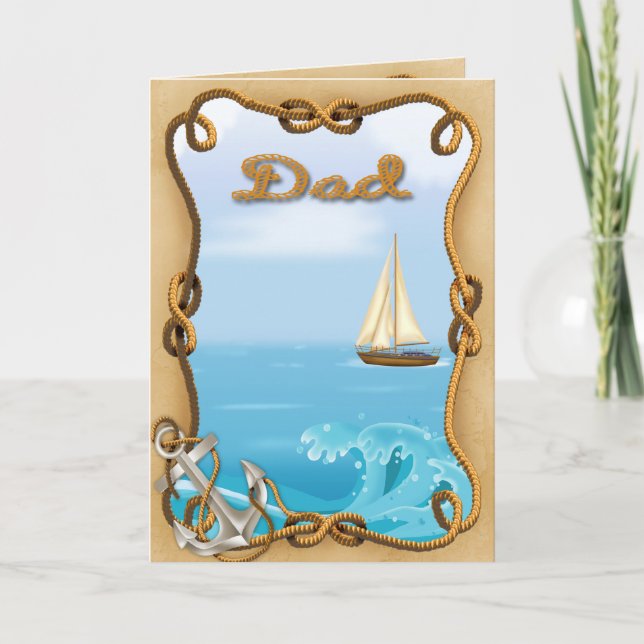 Sailboat Father's Day Greeting Card (Front)